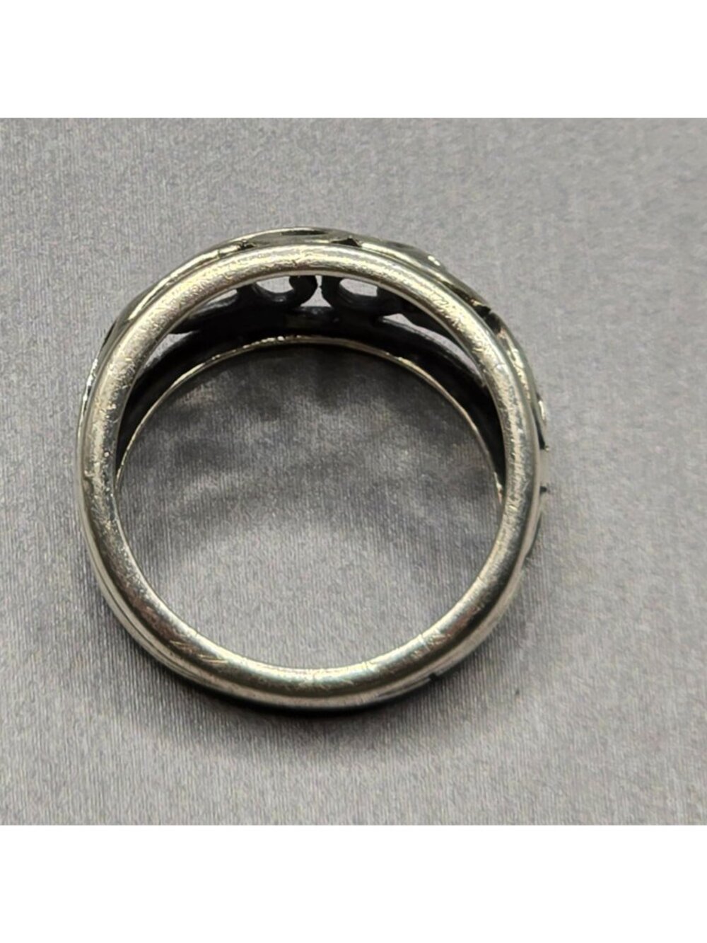 Sterling Silver Filigree Dome Ring Size 5 Premier Designs Open Scroll 925 Band - Picture 5 of 11